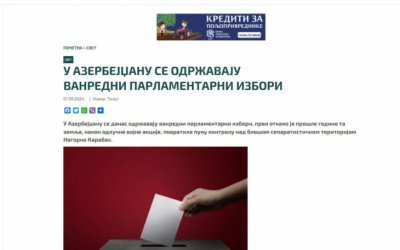 Serbian media writes on parliamentary elections in Azerbaijan